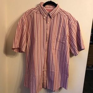 TALBOTS MEN Medium 100% Cotton Shirt Sleeve